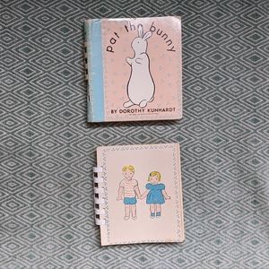 Pat the Bunny by Dorothy Kunhardt 2 Vintage copies